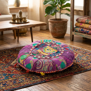 Housse de coussin en patchwork brodé à la main ethnique Boho indien pour la décoration intérieure hôtels hôpitaux taies d'oreiller non tissées - Product Image 2