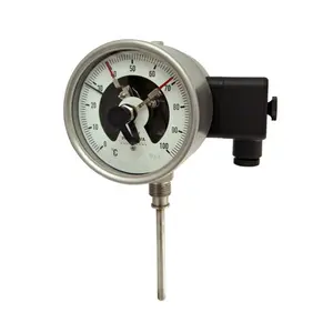 Bimetall rohr thermometer 0-120C mit einem Messing-Thermo well temperatur instrument