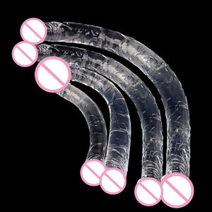 Kovida Wholesale g Spot a Spot Massage Lesbian Transparent <span class=keywords><strong>Xxxl</strong></span> Long Double Sided Ended 14inch Dubal Leyar Dildo - Product Image 2