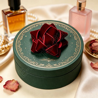Rubans en velours E-Magic en gros, nœuds de Noël rouges, nœuds cadeaux autocollants en velours en forme d'étoile pour boîtes à bijoux
