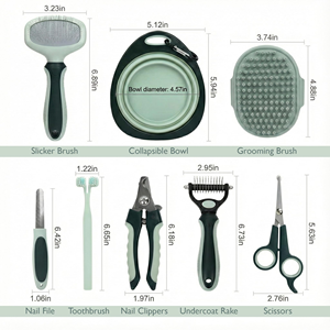 Wholesale Comb <b>Brush</b> Nail Clippers Collapsible Bowl Ttoothbrush Cat Dog <b>Pet</b> Grooming Tools - Product Image 4