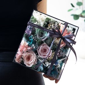 Cubos de Almacenamiento Cuadrados Pequeños de Acrílico Personalizados Contenedor Transparente para Dulces Organizador de Regalos con Tapa Caja de Acrílico Transparente para Exhibir Rosas Eternas - Product Image 6