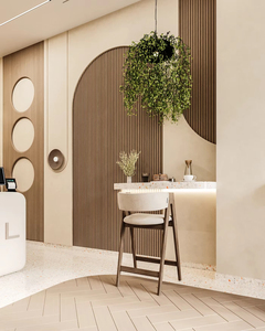 <b>LED</b> Lit Wooden Coffee Shop Display Stand | Waterproof Eco-Friendly Wall Mounted with Modern Design for Retail Use - Product Image 4