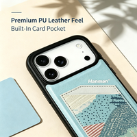 Étui de téléphone en cuir microfibre durable personnalisé en usine pour iPhone 18/17 Pro Max, avec fente pour cartes, antichoc et étanche