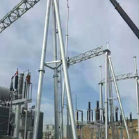 Ligne de transmission d'électricité de portique de soutien d'équipement de cadre de sous-station pour des sous-stations