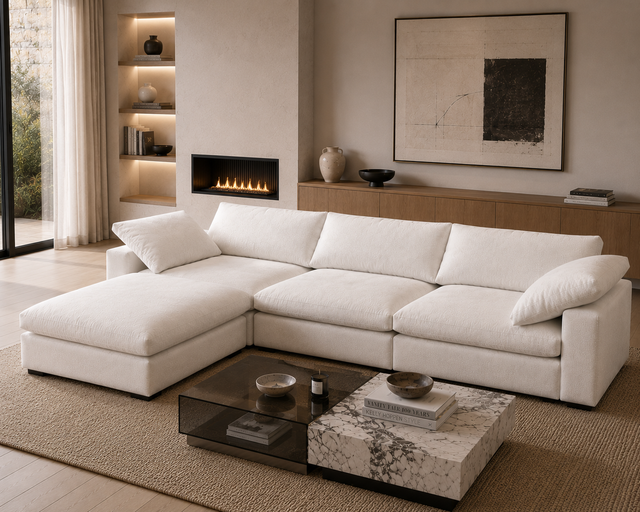 VL Living Room Furniture American Vacuum Compress Brown 3 4 5 6 7 Seater Floor Corduroy Modular Sectional Sofa Couch Set