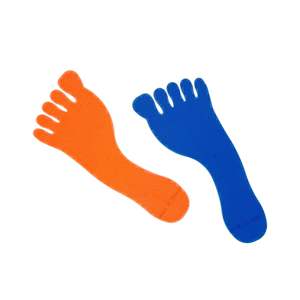 Marqueurs antidérapants en forme de pied TPR durables de 22x9cm pour l'entraînement d'agilité préscolaire-PR-TF10 J-Rex (couleurs) - Product Image 3