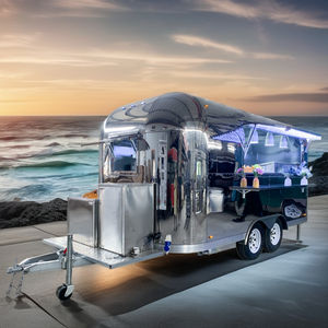 Remorque alimentaire en acier inoxydable miroir avec cuisine complète, camion mobile d'<span class=keywords><strong>occasion</strong></span> pour la restauration rapide et la crème glacée pour les chariots de nourriture - Product Image 4