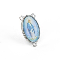 Médaille centrale en alliage personnalisée avec des saints catholiques religieux, 24 mm, pièce centrale de chapelet