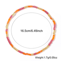 Go2Boho Ensemble de bracelets en perles de verre minimalistes de Bohême Perles de rocaille colorées Bracelets minces empilables pour les cadeaux de superposition des femmes