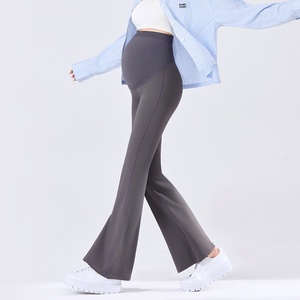 Leggings de maternité décontractés extensibles pleine longueur pour femmes enceintes, taille haute, motif requin, en nylon velours, Printemps/Été 2025 - Product Image 6