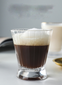 Nuovo creativo a strisce di caffè di vetro tazza di dessert budino gelato di vetro bicchierino di whisky di vetro per la vendita - Product Image 4