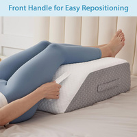 Premium mousse à mémoire de forme genou Wedge oreiller jambe ascenseur aide au sommeil jambe oreiller coussin de chevet taie d'oreiller amovible