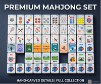 Ensemble de Mahjong de Luxe en Acrylique 160 Tuiles Style Américain Classique Jeu de Hockey sur Table pour Soirées Ludiques à Domicile Non Toxique