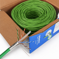 Harga Pabrik Kabel Ethernet Shibei Cat6 F/UTP Tembaga Padat 4 Pasang 23AWG Gigabit LAN 305m Outdoor untuk Sistem Kamera IP POE