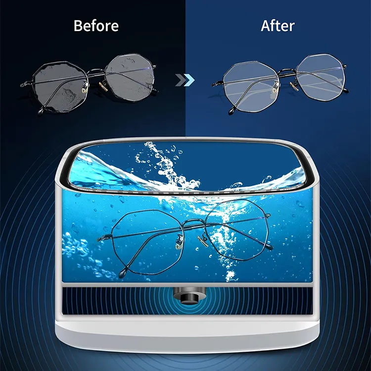 New Style UV-C Sterilizer Multifunctional Mini Home Portable Glasses Jewelry Ultrasonic Cleaner