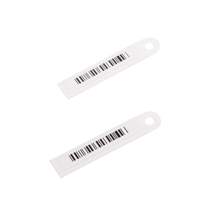 EAS AM 58 KHz Bán Lẻ Chống Trộm Đồ Trang Sức Treo Nhãn Với 3 Chip Mã Vạch Trắng Khoảng Trống Nhãn - Product Image 1