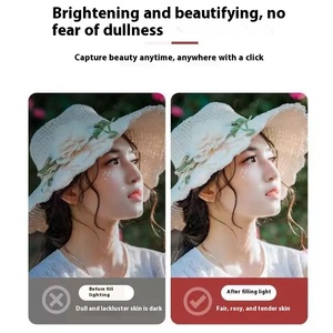Xách Tay Phát Sóng Trự<span class=keywords><strong>c</strong></span> Tiếp Ảnh Tự Sướng Điền Điện Thoại Di Động Ánh Sáng Vẻ Đẹp 3 Màu <span class=keywords><strong>C</strong></span>ó Thể Sạ<span class=keywords><strong>c</strong></span> Lại Selfi Mini Vòng Ảnh Tự Sướng Ánh Sáng Cho Điện Thoại - Product Image 5