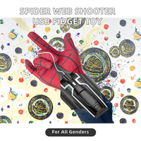 Muse Origin Spider Web Shooter Fidget Toy 2.0, lanceur de toile en plastique rechargeable par USB, ventouse à effet soie véritable, gant assorti, cool