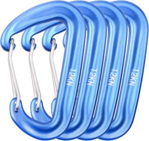 Crochet de <span class=keywords><strong>hamac</strong></span> à mousqueton, mousqueton de fixation pour <span class=keywords><strong>hamac</strong></span> 12kn en alliage d'aluminium aéronautique en forme de D, crochet de fil pour <span class=keywords><strong>hamac</strong></span>, mousqueton d'escalade - Product Image 5