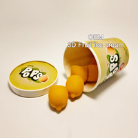 Vente en gros de mini-glaces en forme de fruits Icedelight, saveurs chocolatées et fruitées, 144g*12pcs/ctn, boîte prête à consommer, durée de conservation de 12 mois