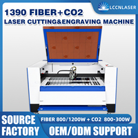 Machine à découper au laser CO2 à fibre intelligente LCCNLASER, haute précision, pour métaux et non-métaux, 1390, acier, bois