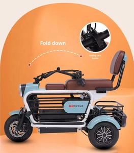Scooter électrique de 3 roues avec le tricycle électrique de batterie de passager de doubles sièges - Product Image 2