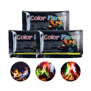 Wholesale professional colorant camp fire flame packet magic change color fire colour changer