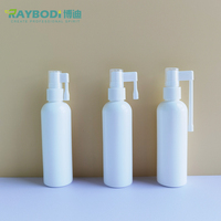 Botella de spray de plástico balancín corto barato inyección médica soplado sin fugas botella de spray serigrafía directa de fábrica blanco