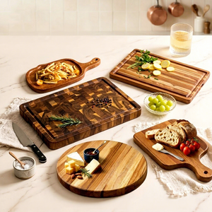 Planche à découper rectangulaire en bois, épaisseur 2,0 cm, antidérapante, emballage individuel - Product Image 4