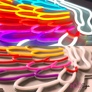 Ailes de néon colorées personnalisées décoration murale de fond enseigne d'ailes d'ange pour bar de fête de mariage 55 bandes de <span class=keywords><strong>LED</strong></span> IP65 88 - Product Image 3