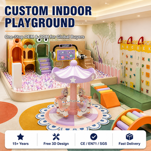 Castillo Inflable Comercial con Certificación CE para Niños, Área de Juegos Interior, Piscina de Pelotas, Tobogán, Red de Escalada para Centro de Entretenimiento - Product Image 1