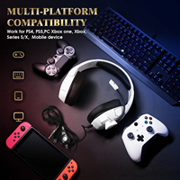 Casque de jeu filaire en promotion, circum-auriculaire, son surround, basses profondes, éclairage RGB, micro anti-bruit pour PC, PS5, PS4, ordinateur portable