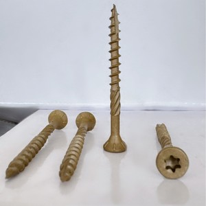 Vis à tête plate Yu Biao marron, taille 8-10, revêtement époxy antirouille, pour usage en construction - Product Image 1