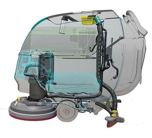 Nettoyeur de sols auto-lavant, autolaveuse autoportée. Nettoyeur de sol électrique, autolaveuse, autolaveuse autoportée - Product Image 3