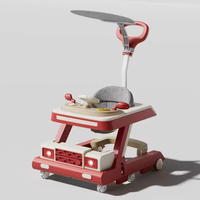 Marche-bébé d'apprentissage de haute qualité à vente chaude, 6 roues, capacité de charge de 150 kg, cadre en plastique d'extérieur, fonction lumineuse, prix avantageux
