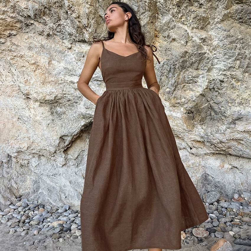 hoodie dresses for ladies Marcella | Tompkins Long Sleeve Sweatshirt Dress in Espresso | Women's Size XL | Midweight French Terry