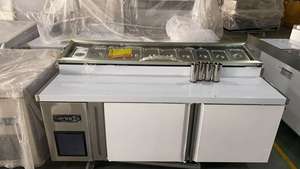 طاولة تحضير البيتزا المبردة، عرض سلطة بار، ثلاجة تحضير الساندويتشات، معدات تبريد مخصصة - Product Image 5