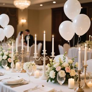 LITBRIGHT Wedding Decor Religious Decor Smokeless Dripless Unscented Paraffin Soy Wax <strong>White</strong> Stick Tapered <strong>Candles</strong> Custom Logo - Product Image 6