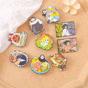 Épingles à revers en émail doux, 10 Styles de dessin animé, personnalisé, Mononoke, Chihiro, Haku, Totoro, broches anime, badge, épingles en émail doux - Product Image 3