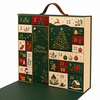 Boîtes de calendrier de l'Avent vides en gros à remplir, 24 compartiments, boîte en carton rigide DIY, tiroir cadeau compte à rebours de Noël