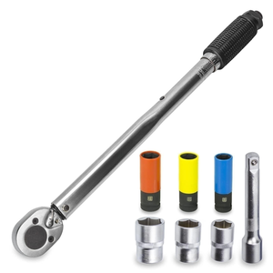 GTYPRO 1/2 Set di chiavi dinamometriche 28-210 Nm bussole <span class=keywords><strong>a</strong></span> percussione <span class=keywords><strong>17</strong></span> 19 21mm <span class=keywords><strong>chiave</strong></span> <span class=keywords><strong>a</strong></span> scatto con guida <span class=keywords><strong>a</strong></span> destra con acciaio legato <span class=keywords><strong>a</strong></span> doppia scala - Product Image 1