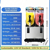 Nouvelle machine à slush commerciale à 2 ou 3 bacs pour boissons glacées, Daiquiri, Margarita et Slushie