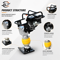 Compacteur à essence modèle 110 avec moteur importé 5,5-6,5 CV pour le compactage du sol et la construction
