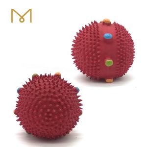 Başak top oyuncaklar doğal lateks topu pet oyuncaklar gıcırtılı interaktif kauçuk top köpek oyuncak - Product Image 2