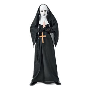 Disfraces de una <span class=keywords><strong>monja</strong></span>, conjunto de capa negra, conjunto de vestido de hermana, Halloween, fiesta - Product Image 1