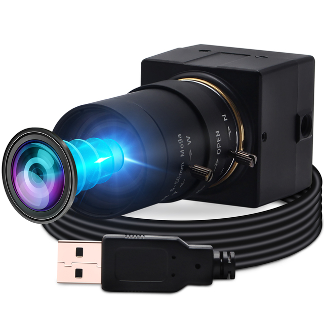 ELP 5Megapixel USB Webcam with 5-50mm Varifocal Zoom Lens USB Camera for Linux/Windows/Mac OS Video Camera