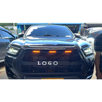 Grille avant avec Led pour 2021Toyota pour Hilux HILUX/REVO Radiateur Garde LED Grille Voiture Accessoire Extérieur
