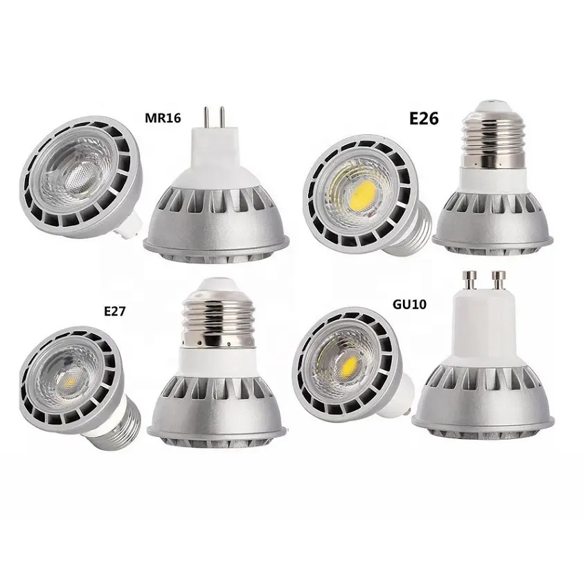 7w Spot Light Bulbs Ultra Bright Dimmable E27/E26/GU10/MR16 COB Lamp Cup Warm White 15W Commercial Lighting 50W Halogen Equivalent Spotlight Bulbs