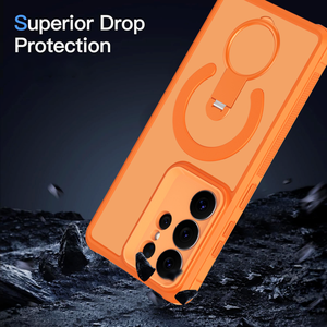 เคสโทรศัพท์แม่เหล็กแบบด้านคุณภาพสูงสำหรับ Samsung S26 S23 S24 S25 Ultra พร้อมการปกป้อง 360 องศา °   ขาตั้งแบบวงแหวนหมุนได้ ฝาหลังกันกระแทก - Product Image 6